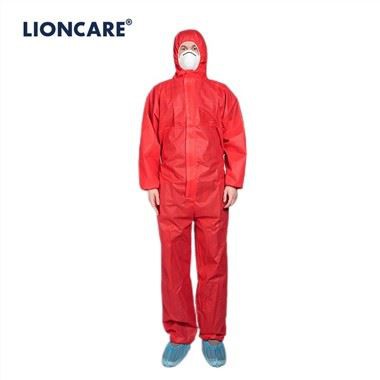 LIONCARE® CoverLite zaštitni kombinezon za jednokratnu upotrebu crveni