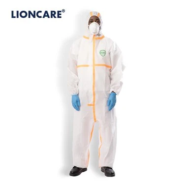 LIONCARE® CoverLite ljepljivi šavovi Zaštitni kombinezon za jednokratnu upotrebu bijeli