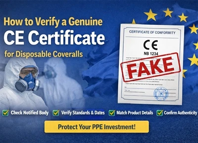Kako provjeriti originalni CE certifikat za kombinezone za jednokratnu upotrebu